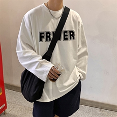 港风文艺情侣款印花长袖复古格调简约舒适百搭上衣HY67TP20控39，男装卫衣，电商A102B
