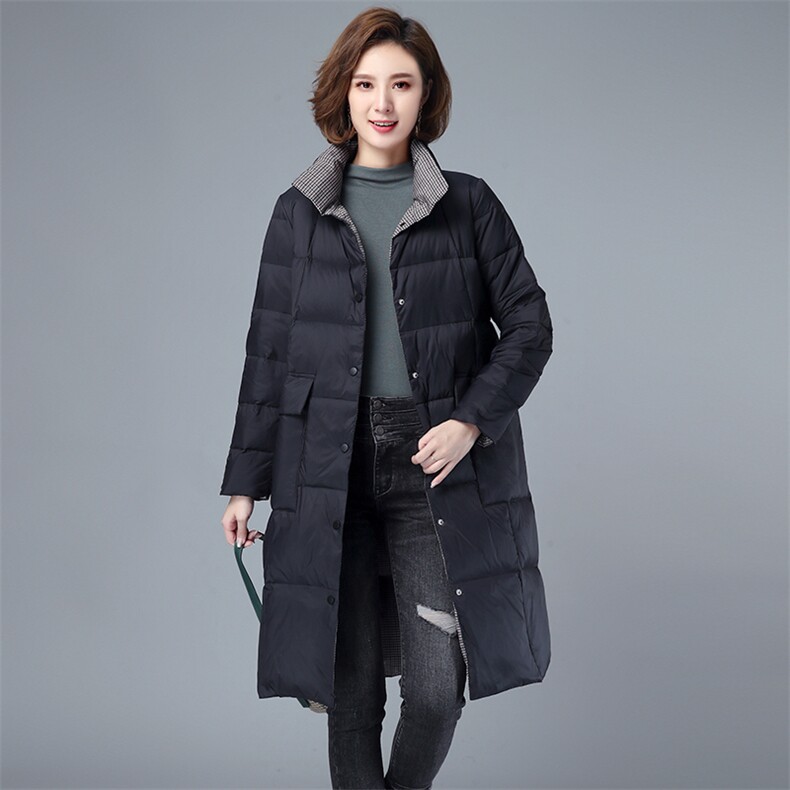 2020冬季新款潮流时尚气质休闲舒适两面穿羽绒服,女装羽绒服,小林双子