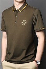 夏季新款翻领短袖休闲T恤上衣中年男士商务休闲百搭潮流打底男装，男装T恤，电商B212（原钱塘6029）