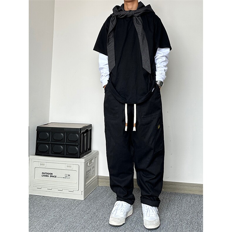 港风抖音品质大码休闲裤工装裤长裤直筒裤A014-DY2173-P55控78,男装工装外套,电商A014