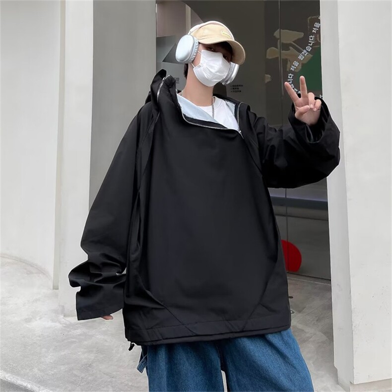 冲锋衣男潮牌高领防风防水机能工装夹克日系cityboy外套WJ208-P60,男装夹克,星座1008