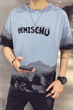 2021夏季短袖T恤男店主风宽松休闲衣服圆领体恤男A313-8326-P45，男装T恤，电商A313