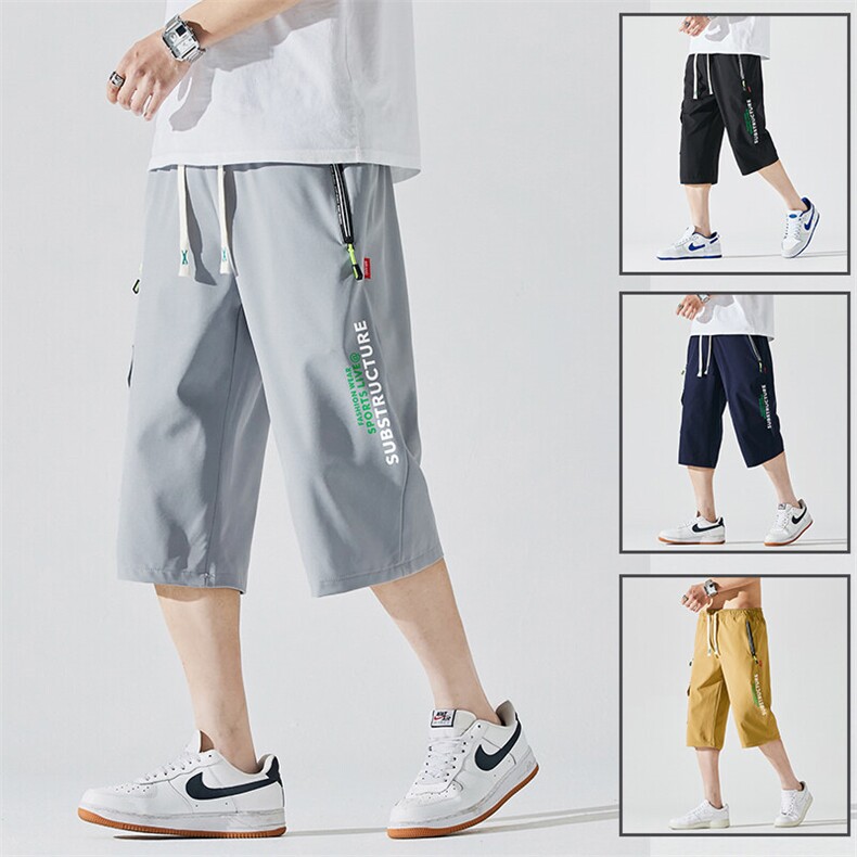 2025夏季新款男士七分裤时尚休闲马裤潮流男裤子KZ1077-P28,男装休闲裤,星座217-4