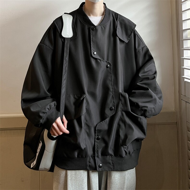 错位门禁飞行员夹克男外套男棒球衣服 XH26-P70图片