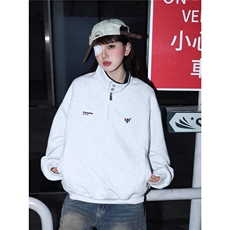 秋冬季加绒加厚新款潮流宽松男女美式简约情侣字母卫衣WY671，男装卫衣，星座516A
