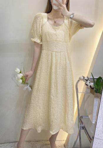 夏季新款连衣裙，女装连衣裙，米社