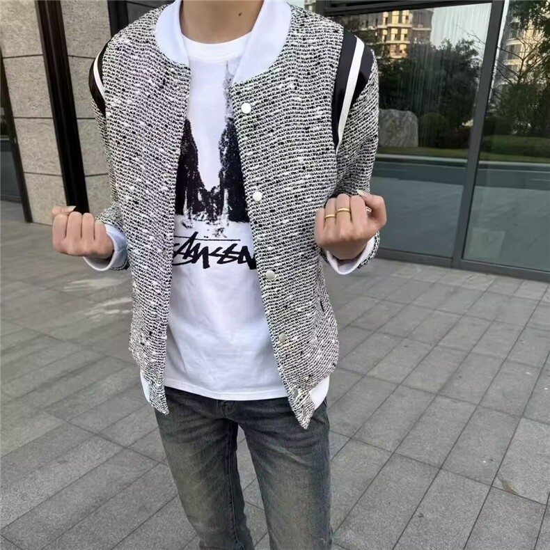 网图现货秋季新款气质小香风外套男女短款夹克RA4128-P70,男装夹克,星座1005-4