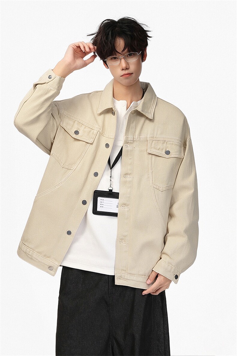 日系Cityboy复古单排扣夹克宽松落肩街头工装夹克HY02TP60控85,男装夹克,电商A102B