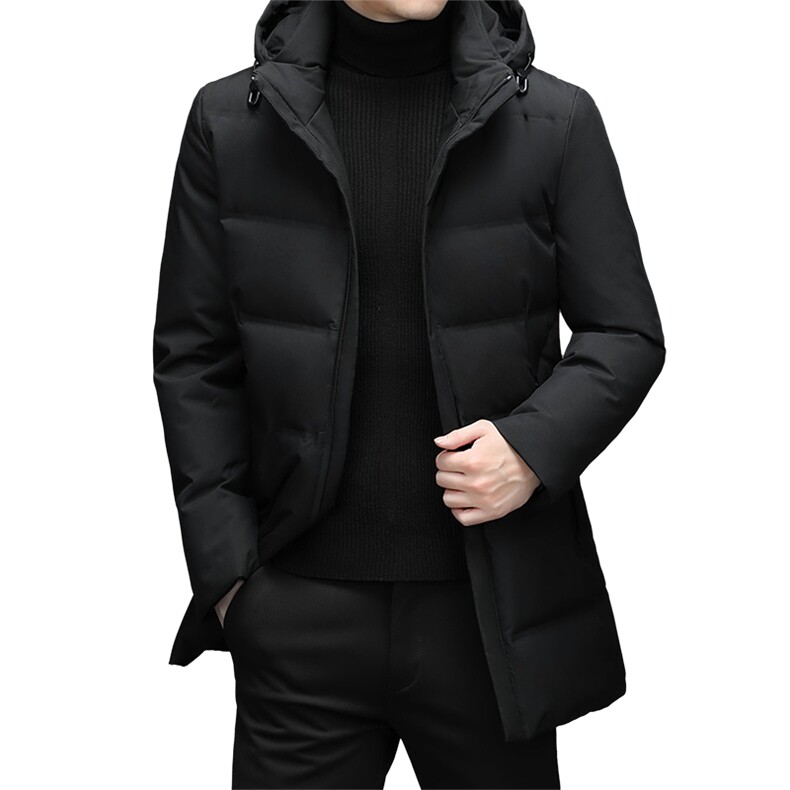 羽绒服男2023新款冬季灰鸭绒加厚保暖外套中青年可脱卸帽上衣男装,男装羽绒服,电商B212（原钱塘6029）