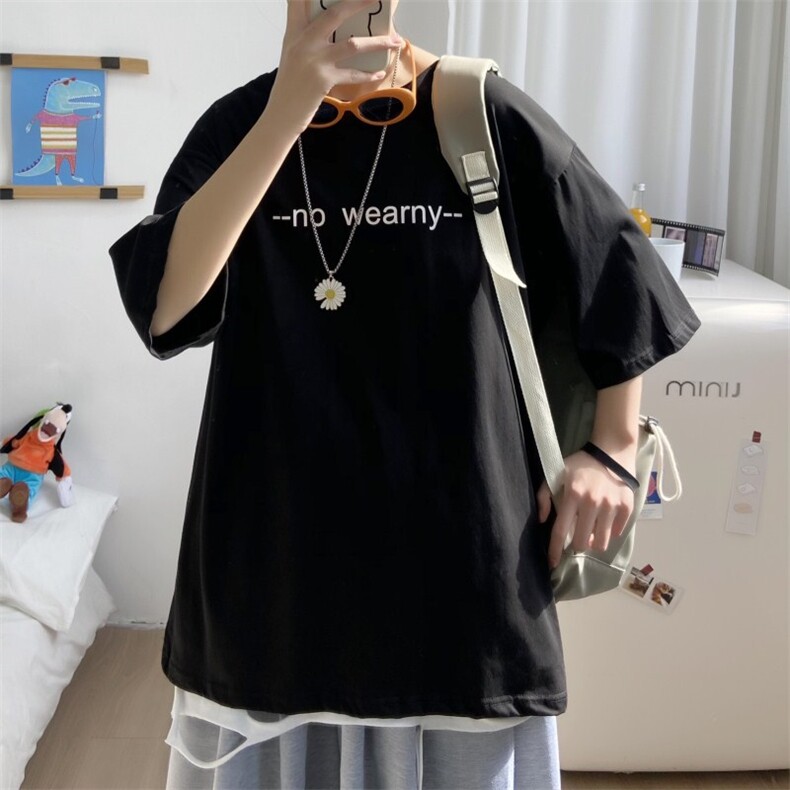2025夏季潮流短袖t恤男港风时尚打底衫A210-A8305-P25控38,男装T恤,星座210-3
