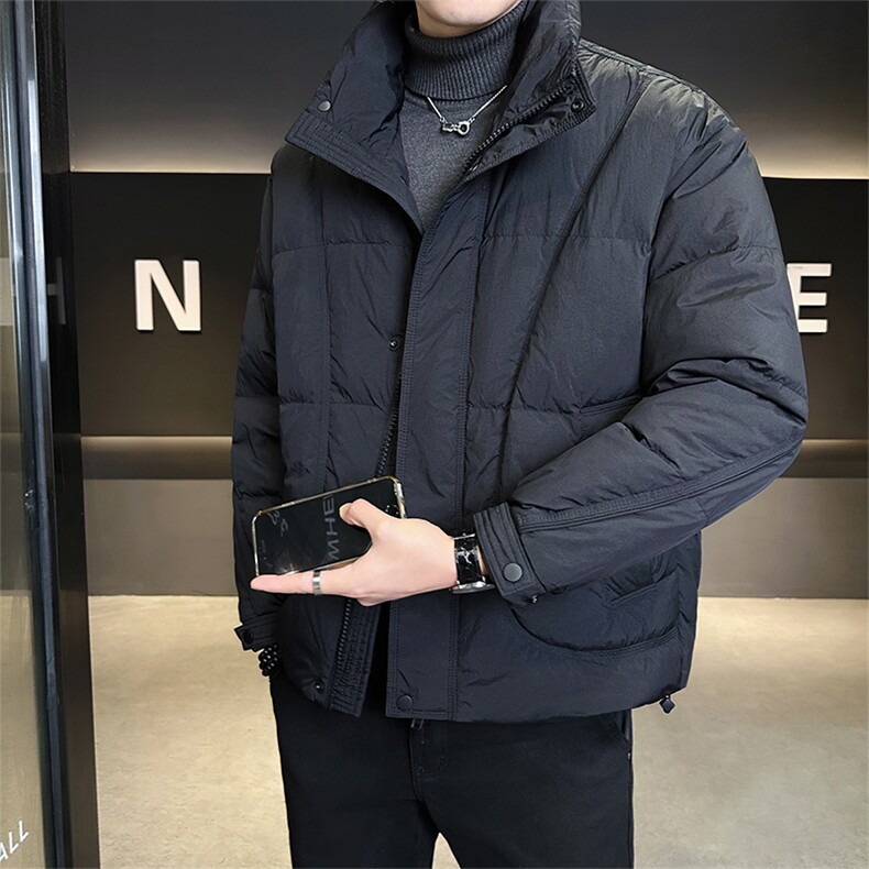 标50绒 店主风男士冬季休闲立领羽绒服宽松保暖外套 909-P215图片