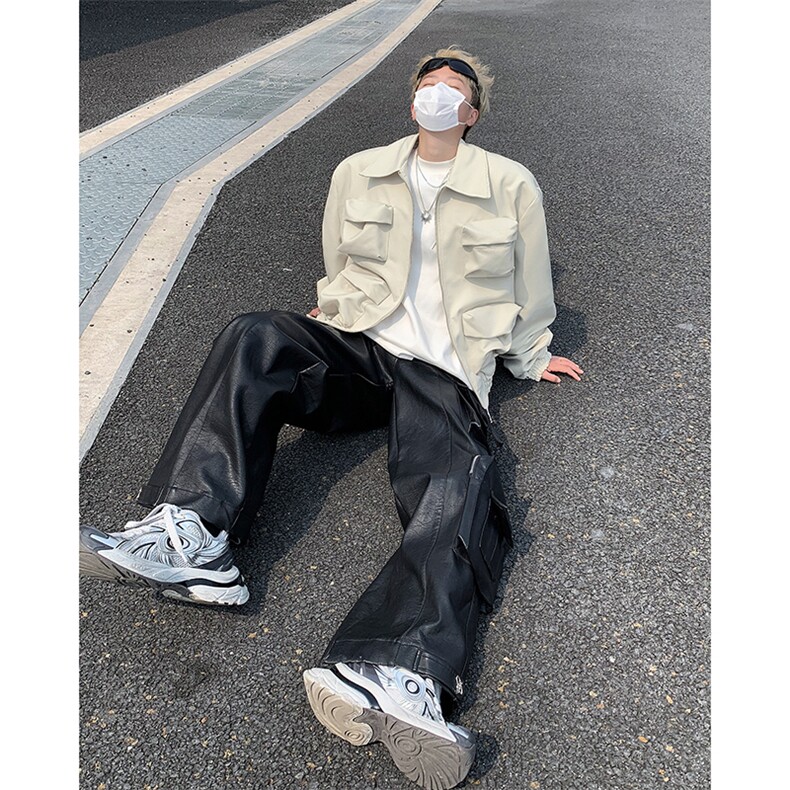 设计感多口袋工装夹克外套男ins潮牌宽松休闲短款上衣JK85433-p65,男装夹克,星座1008