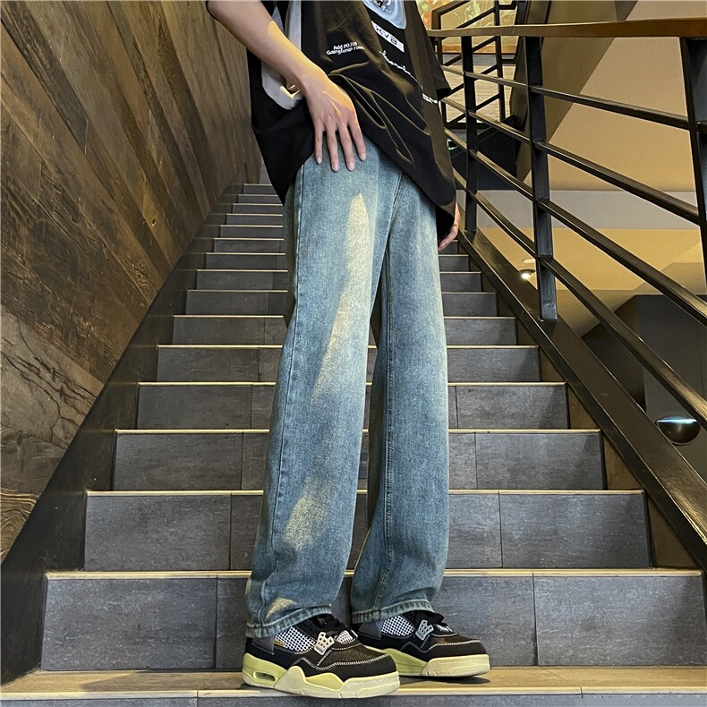 垂顺宽松时尚百搭牛仔裤垂顺休闲K870常规特批40,男装休闲裤,星座718-1