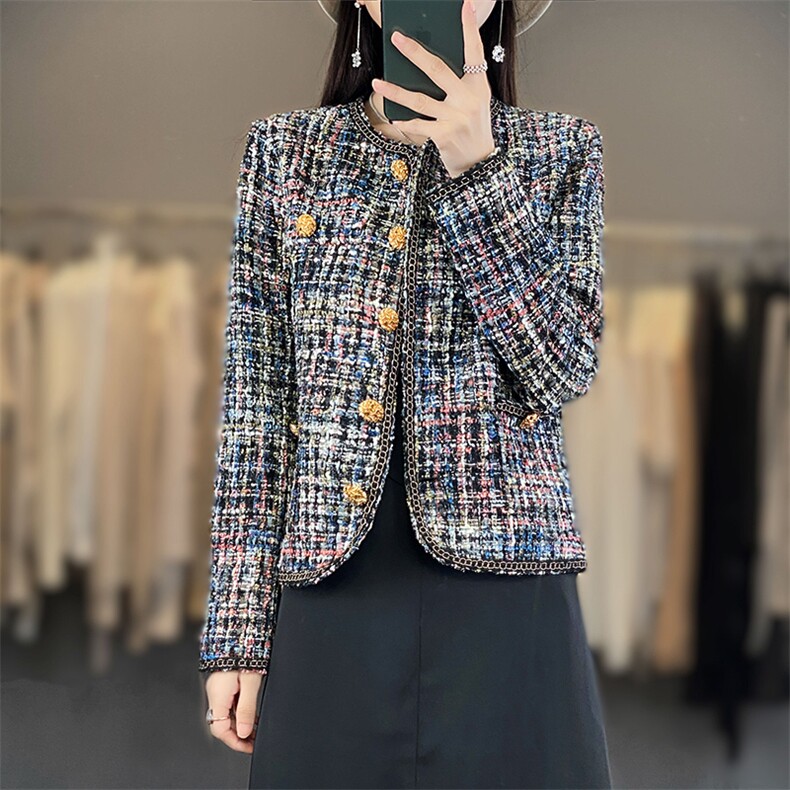 优雅气质小香风短外套显瘦百搭时尚女装高级感秋冬必备单品,女装短外套,佳绒高端店