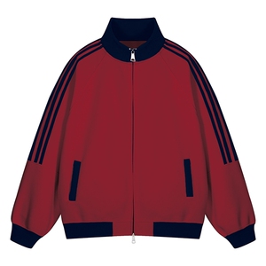 抖音得物高品质 美式高街重磅结构设计拼接织带立领卫衣外套 CM42图片