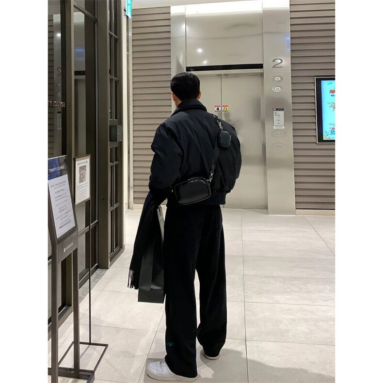 706-2-CMY279-P108冬季韩版黑色加厚工装棉服痞帅短款棉衣外套,男装棉衣,星座706-2