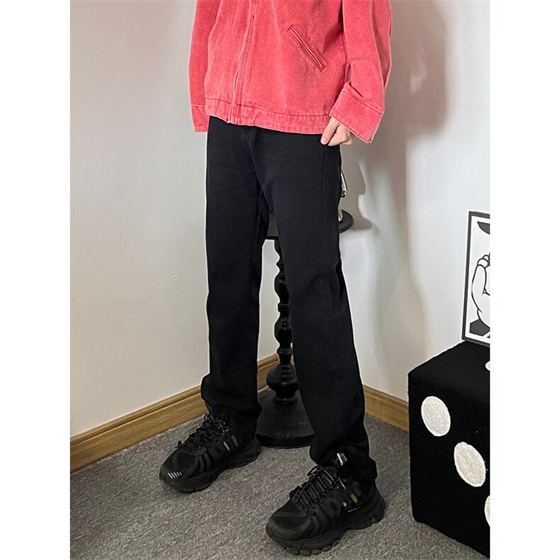 牛仔裤男新款黑色直筒裤子休闲长裤A080-9601-常规P40,男装牛仔裤,电商A080