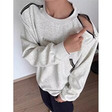 圆领纯色卫衣男秋冬设计感小众潮牌长袖拉链上衣WY99，男装卫衣，星座1116A（原606A-3）