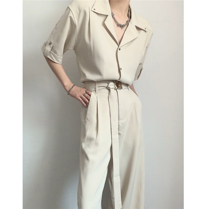 原版西西里套装带腰带TZY01裤子TZK01-p60衬衫TZC01-p60，男装衬衫，星座807-3