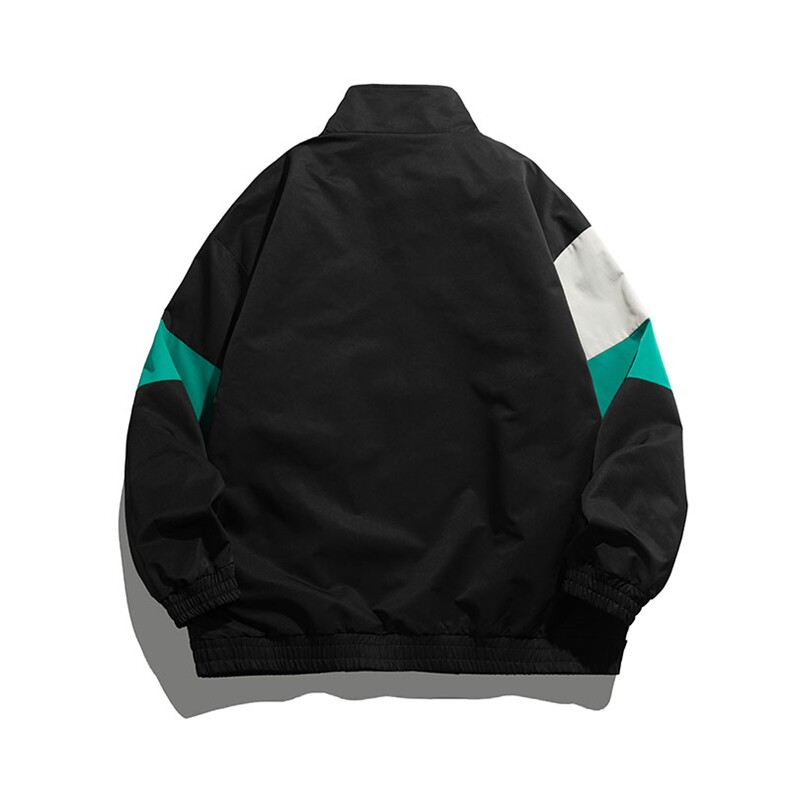 白底平铺小牛津上衣夹克宽松落肩拼色棒球服外套JK703-P68,男装夹克,星座1204-3