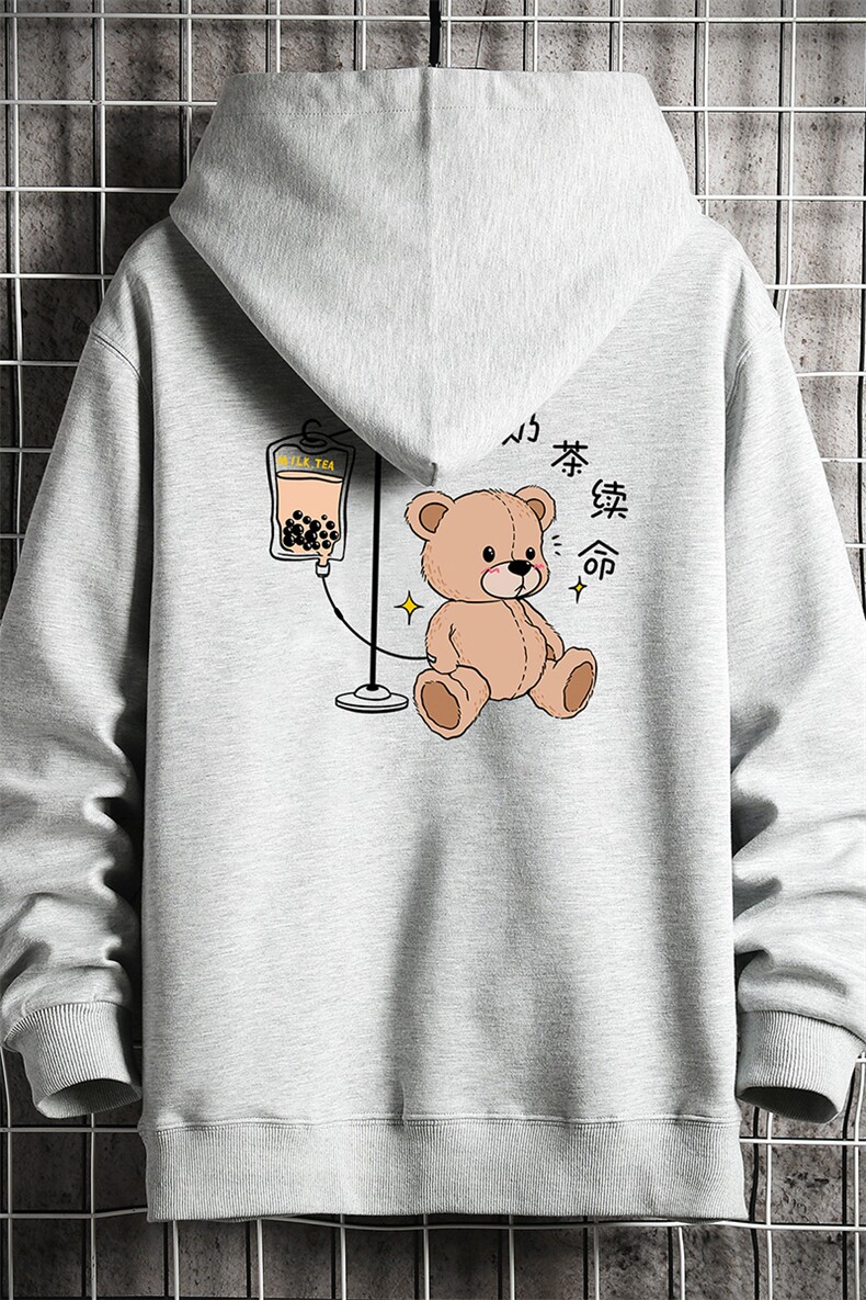 KS21194-P38加绒款-P43连帽开衫卫衣男运动外套大码班服网格,男装卫衣,电商A040A