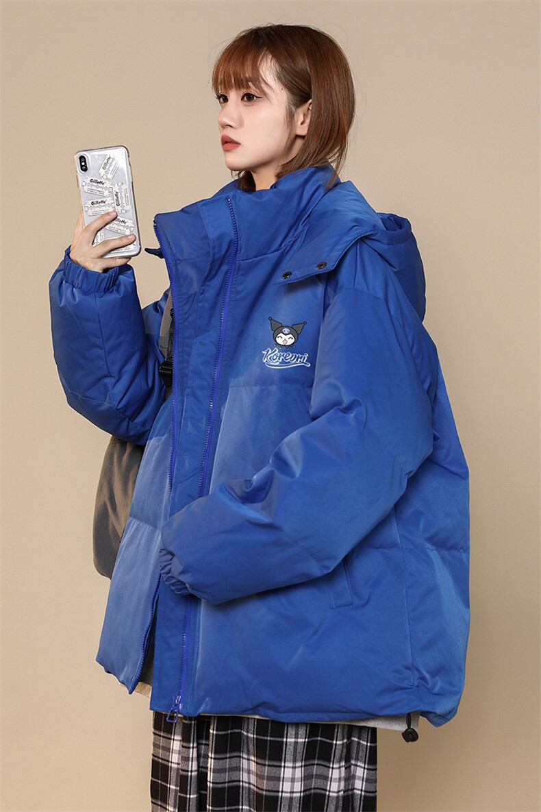 中性风秋冬宽松加厚印花连帽棉衣外套MY6212P115控158,男装棉衣,电商A268