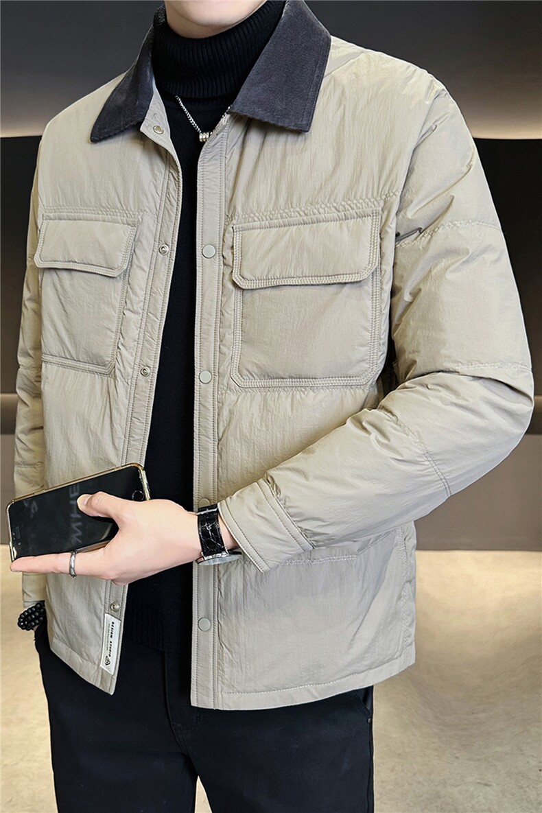 标50绒轻薄羽绒服男冬季2025新款工装外套A313-25638-P185,男装羽绒服,电商A313