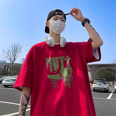 可设48小时发货支持抖音得物来样二开230克重磅美式短袖t恤MT359，男装T恤，电商A486-1