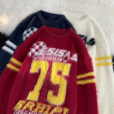 美式复古学院风运动情侣针织衫男MY361P55，男装针织衫/毛衣，星座1116-2