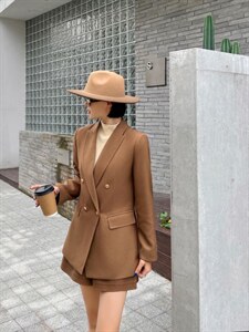 现货金纺西装上市图片