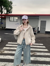 （现货）连帽外套女春秋洋气短款风衣宽松休闲小个子百搭夹克上衣，女装短外套，韩蔻秀