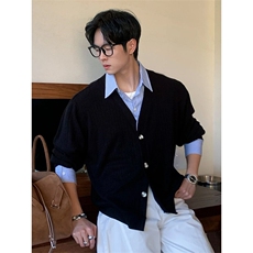 杰克琼斯奥特莱斯秋冬衣服商务时尚V领毛衣开衫针织衫上衣男装，男装针织衫/毛衣，星座506A