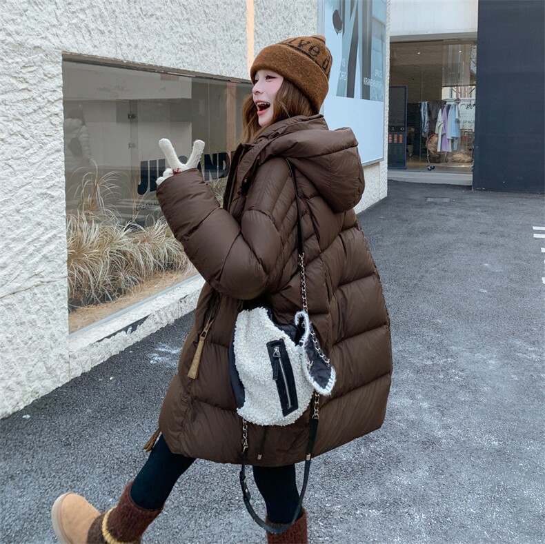 简约风女装女士精品羽绒服2026年冬季有帽不可拆90白,女装羽绒服,2C011