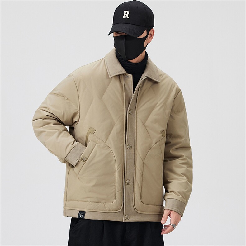 口罩风新标90白鸭绒2025潮流时尚拼接羽绒服男YR6062-P200,男装羽绒服,电商D240-242