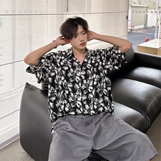 潮男碎花百搭衬衫A071-T21-P38，男装衬衫，电商A071
