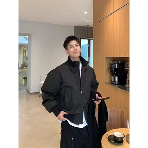 立领棉服男韩版潮流高街痞帅休闲百搭面包服廓形飞行员高级感外套图片