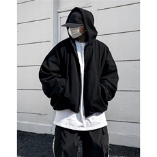 网图拉链连帽牛仔棉衣外套加绒加厚工装夹克棉服A025-RY1062-P158，男装夹克，电商A025