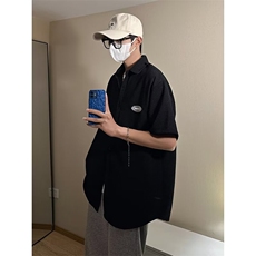 2024衬衫男夏装港风学生宽松小众设计感新款男上衣外穿CY684-P35，男装衬衫，星座412-3