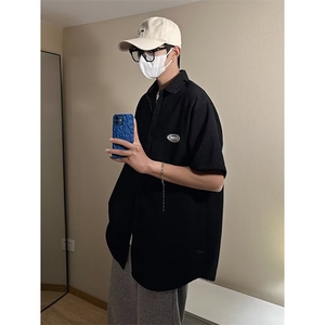 2024衬衫男夏装港风学生宽松小众设计感新款男上衣外穿CY684-P35图片