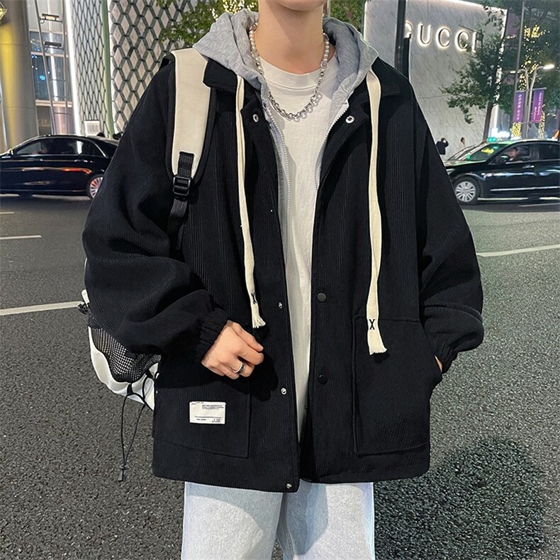 设计感新款连帽夹克男士ins美式休闲宽松潮流青年复古外套,男装夹克,星座1210-1