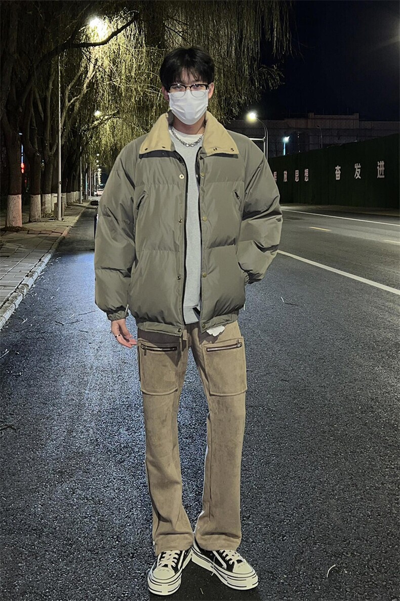 【有货】小众美式棉服多拉链设计棉衣棉袄外套MY127特P75,男装棉衣,星座908-1