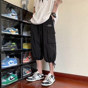 春夏季新款时尚流行潮流大口袋束脚青春男士港风休闲裤子K112-P35图片