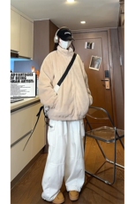 仿兔毛棉衣D2660-TP60128可二开立领百搭休闲宽松保暖外套，男装棉衣，电商A102