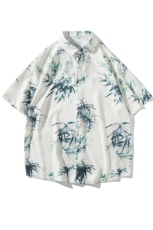 精品花衬衫大码男短袖夏季痞帅休闲上衣服外套翻领衬衣A012/P35，男装衬衫，电商A012