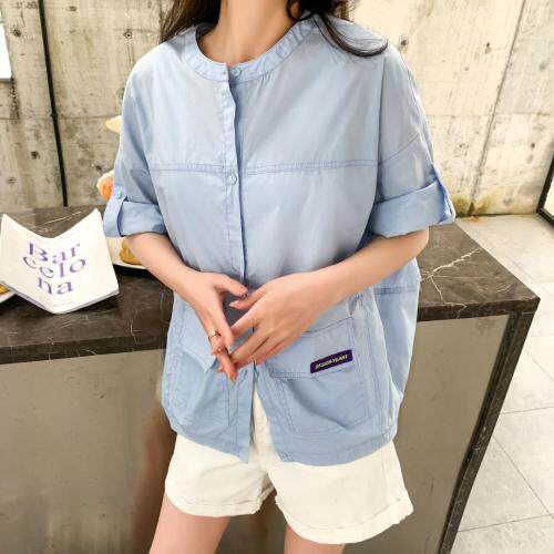 夏季衬衫衬衫，女装衬衫，戈朴