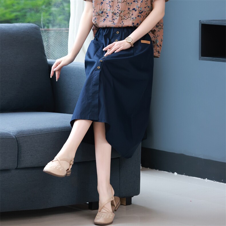 2025年夏季新款韩版休闲百搭半身裙遮肉显瘦,女装半身裙,简韵佳