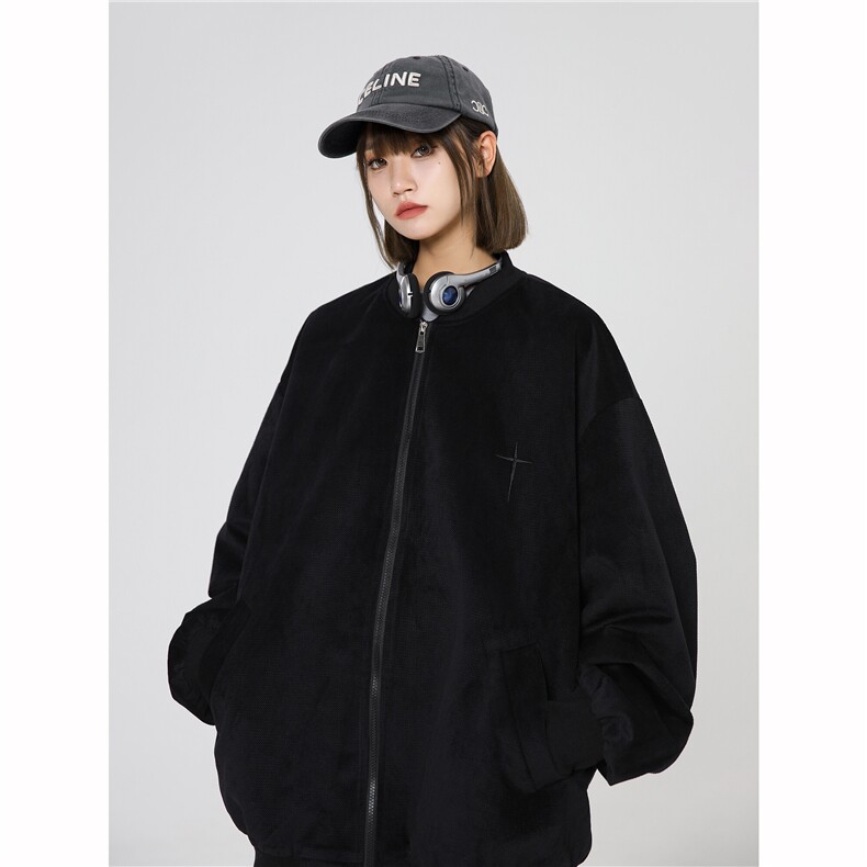 现货25春刺绣工艺棒球服流行高街美式中性港风夹克外套W326TP55，男装夹克，电商A170