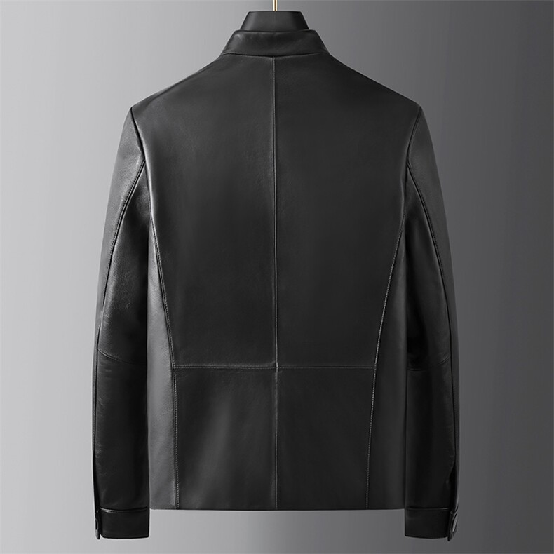 99205海宁羽绒服男绵羊皮外套立领夹克商务休闲男装P770,男装皮衣,电商B360