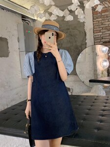 牛仔连衣裙，女装连衣裙，肆尔