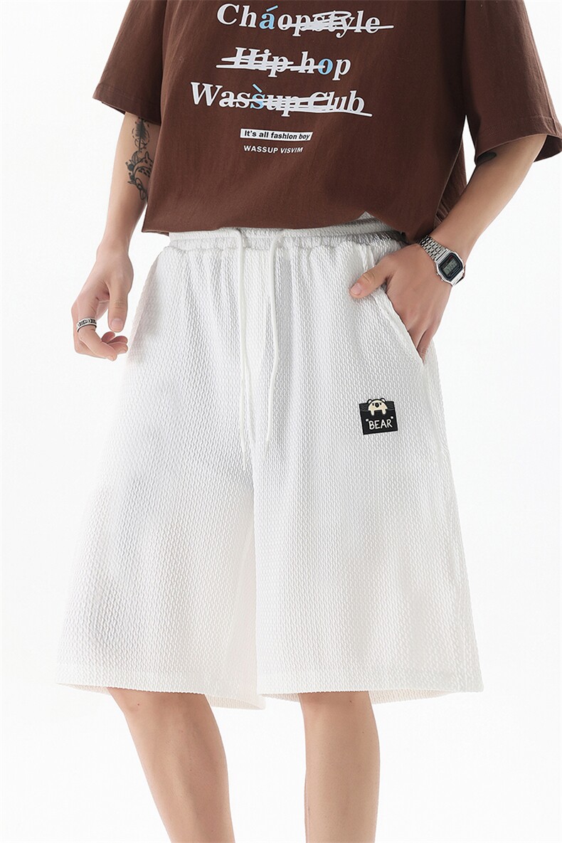 8XL-M2025夏季特大码阔腿短裤男高街ins宽松垂感休闲裤DK1510P45,男装牛仔裤,电商D206-1